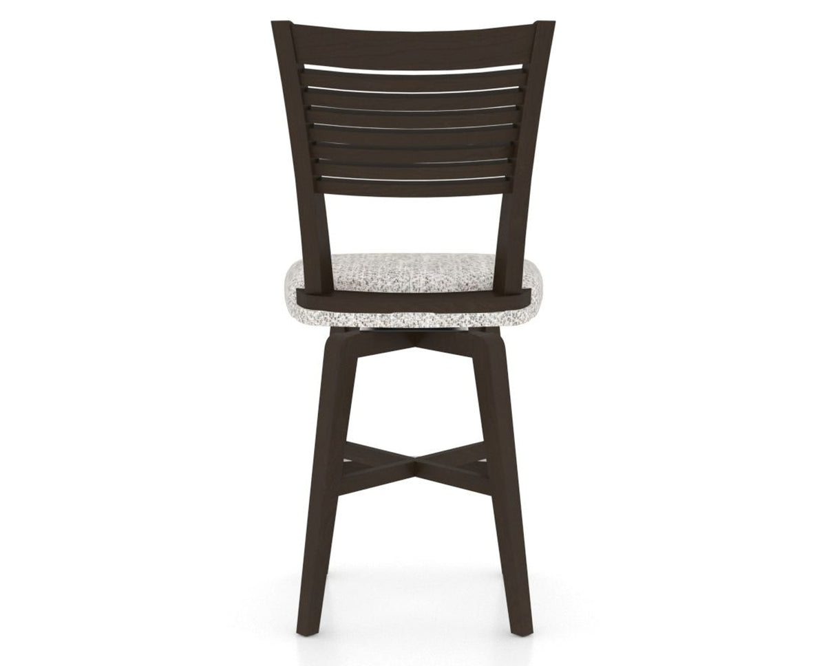 Canadel Swivel Counter Stool 7229 in FP Crypton® and 59 Davy's Grey, back view