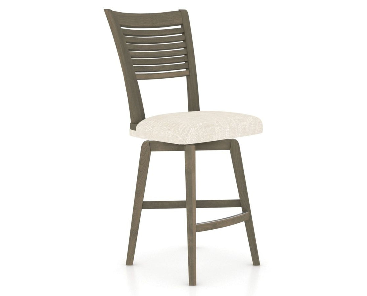 Canadel Swivel Counter Stool 7229 in FT InsideOut® and 08 Shadow, three-quarter view