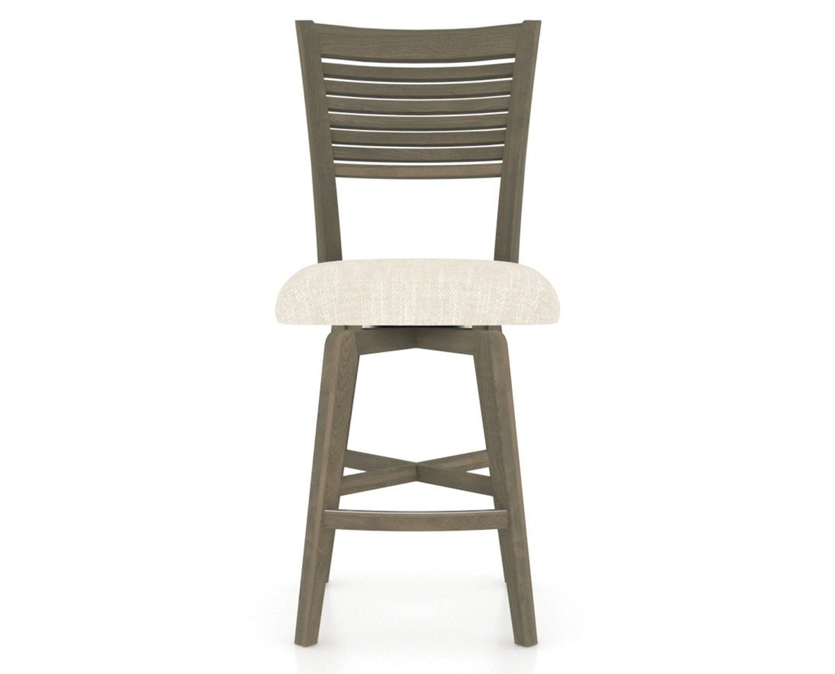 Canadel Swivel Counter Stool 7229 in FT InsideOut® and 08 Shadow, front view