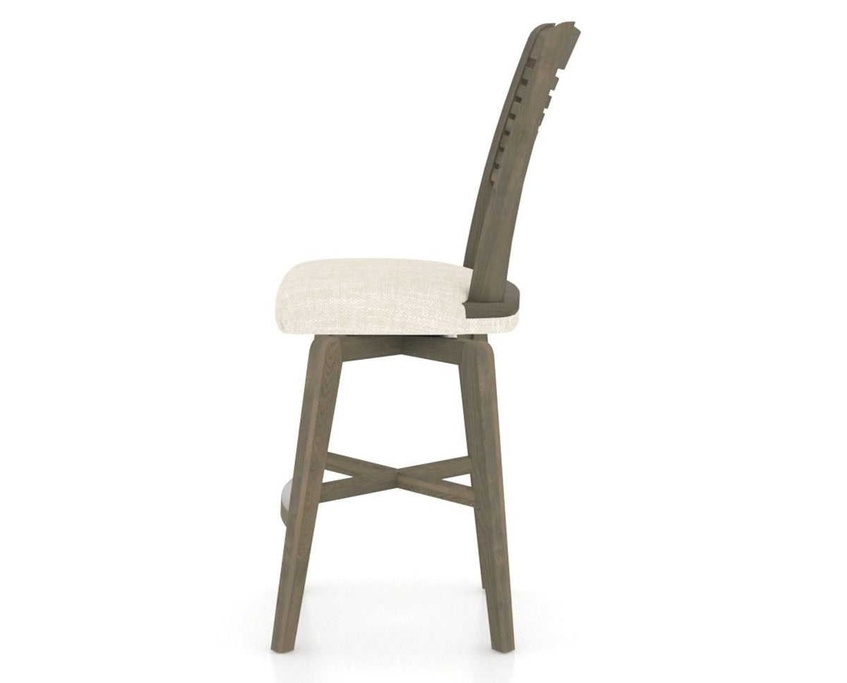 Canadel Swivel Counter Stool 7229 in FT InsideOut® and 08 Shadow, side view