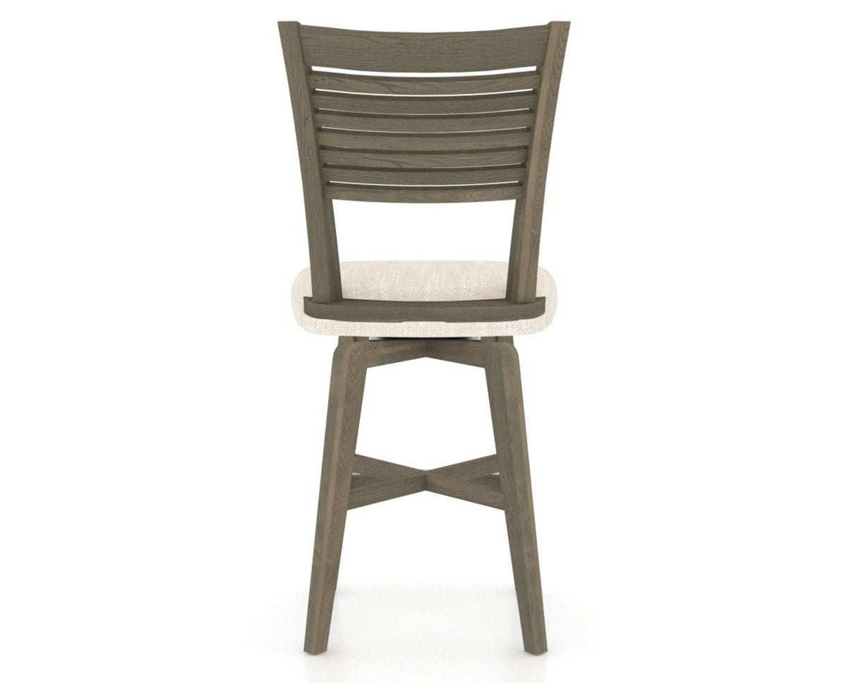 Canadel Swivel Counter Stool 7229 in FT InsideOut® and 08 Shadow, back view