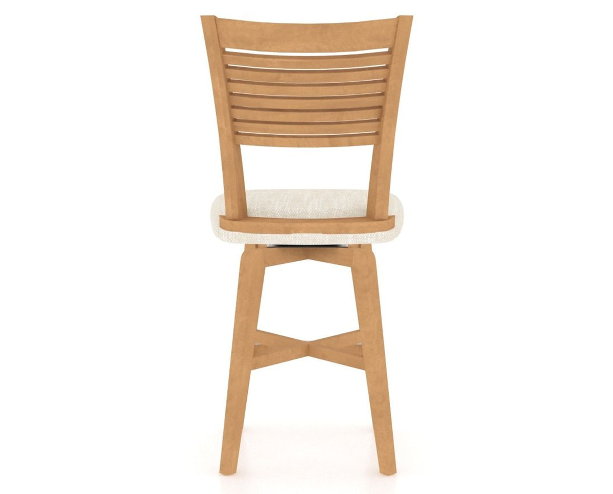 Canadel Swivel Counter Stool 7229 in FT InsideOut® and 20 Caramel Washed, back view
