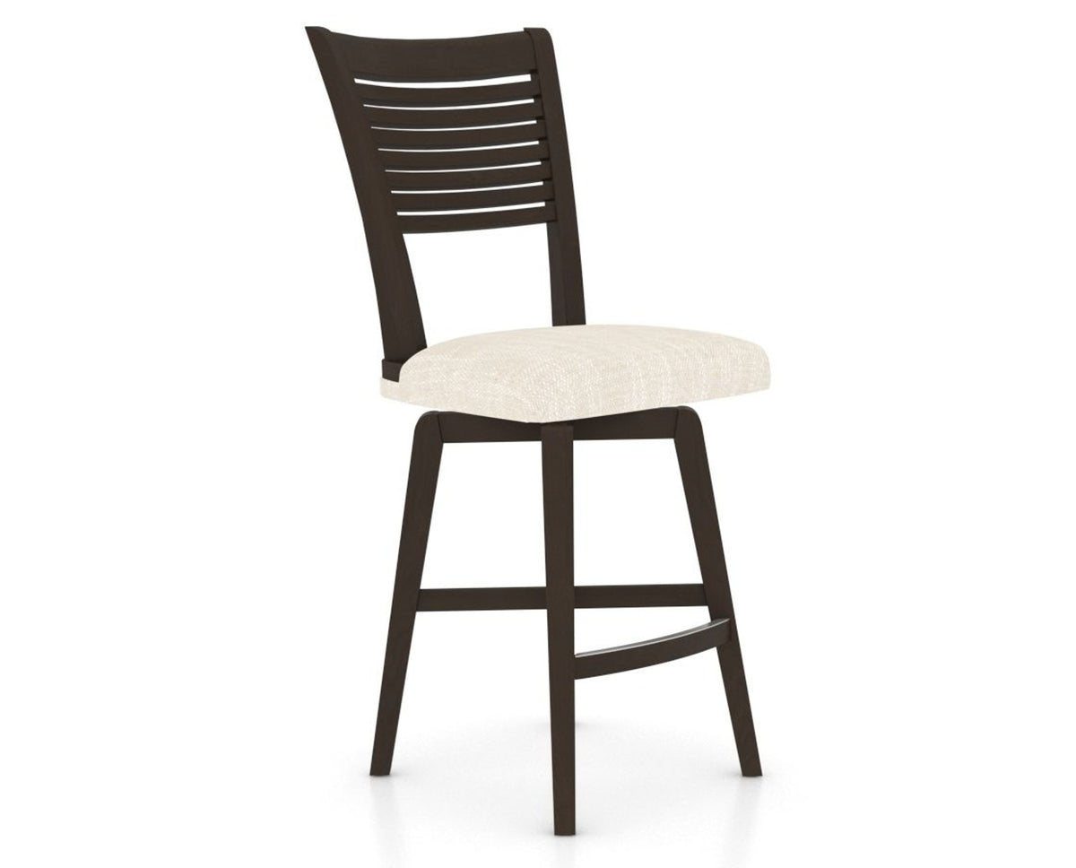 Canadel Swivel Counter Stool 7229 in FT InsideOut® and 59 Davy's Grey, three-quarter view