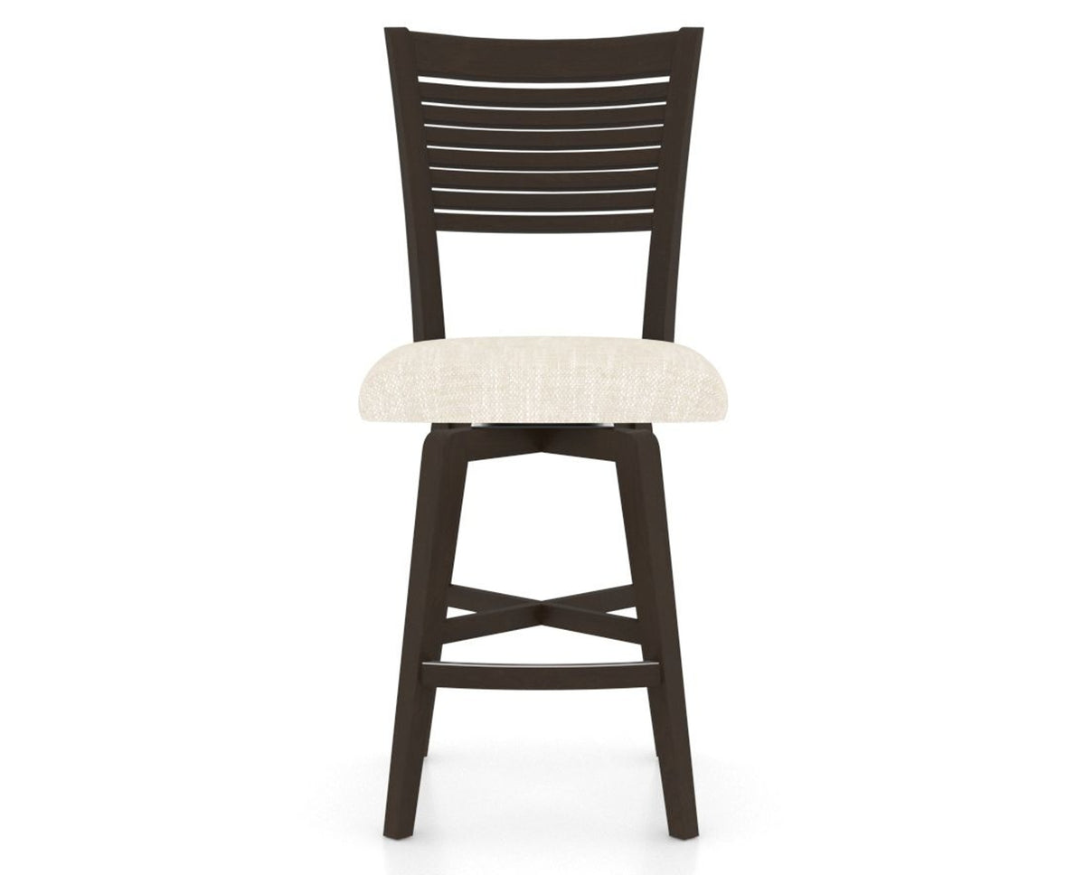 Canadel Swivel Counter Stool 7229 in FT InsideOut® and 59 Davy's Grey, front view