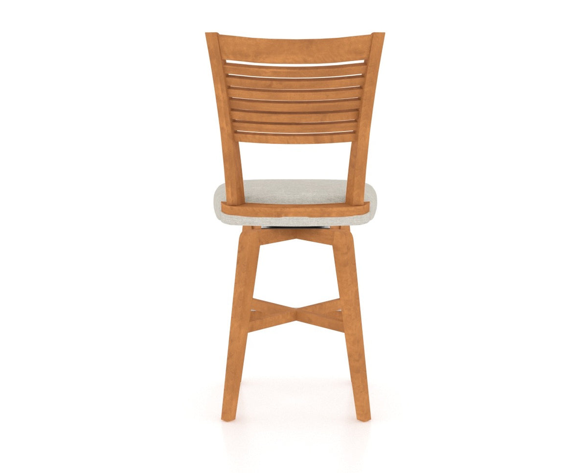 Canadel Core Counter Stool 7229 in Honey Washed and Fabric TB, back view