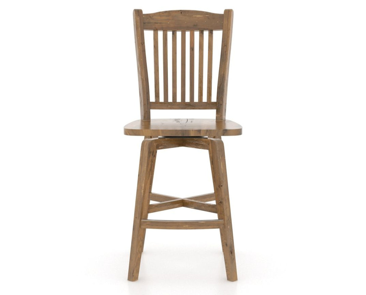 Canadel Champlain Swivel Counter Stool 7232 in Oak Washed, front view