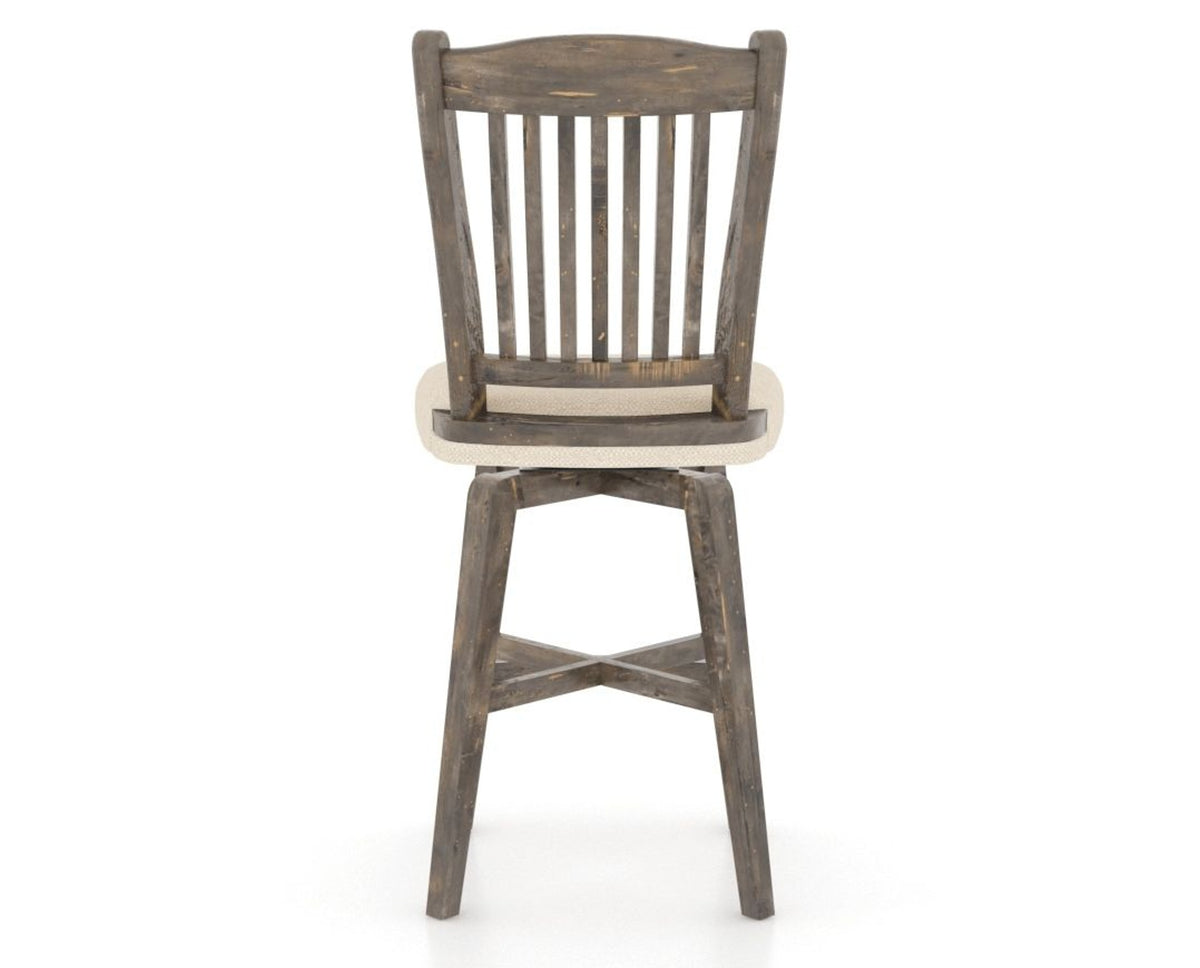 Canadel Champlain Swivel Counter Stool 7232 in 6K Sunbrella® and 08 Shadow, back view