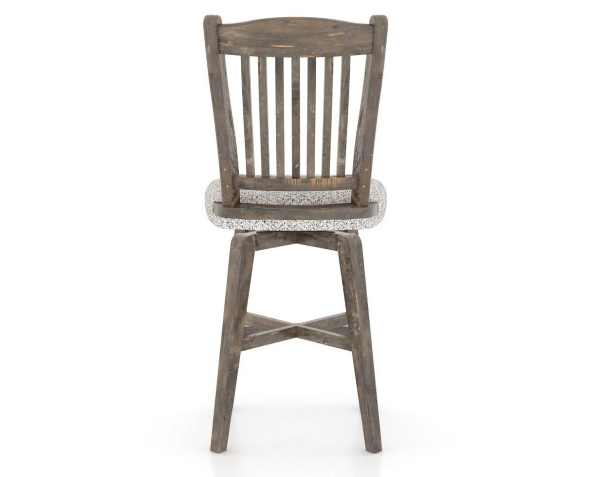 Canadel Champlain Swivel Counter Stool 7232 in FP Crypton® and 08 Shadow, back view