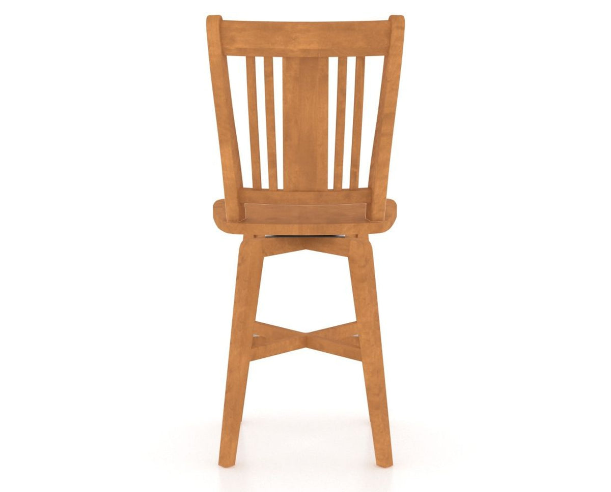 Canadel Swivel Counter Stool 7250 in Honey Washed, back view