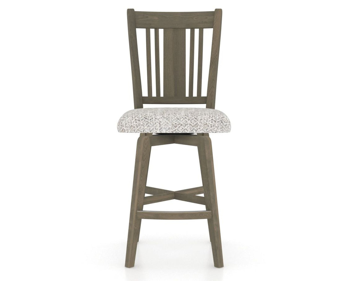 Canadel Swivel Counter Stool 7250 in FP Crypton® and 08 Shadow, front view