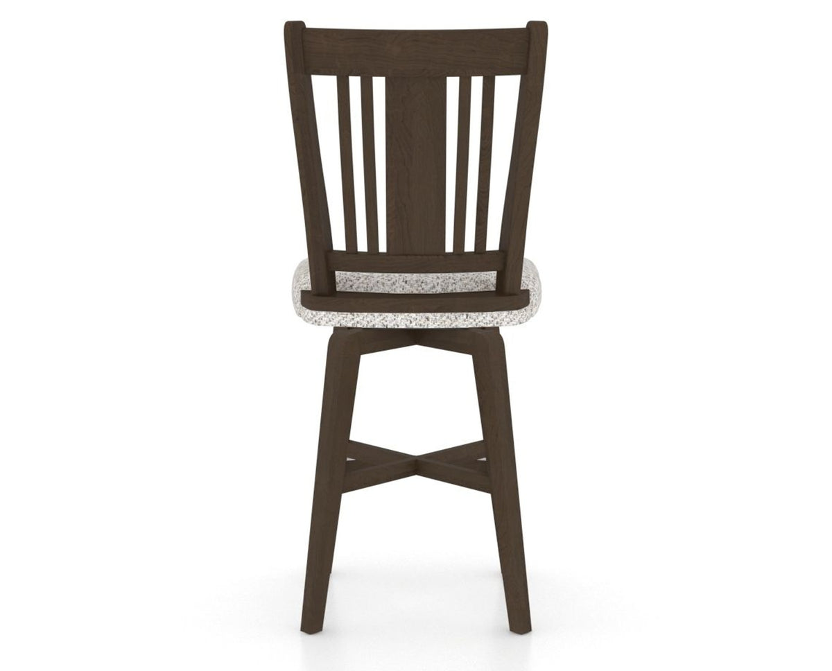 Canadel Swivel Counter Stool 7250 in FP Crypton® and 29 Hazelnut Washed, back view