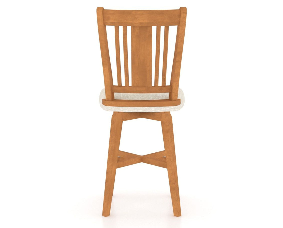 Canadel Swivel Counter Stool 7250 in FT InsideOut® and 01 Honey Washed, back view