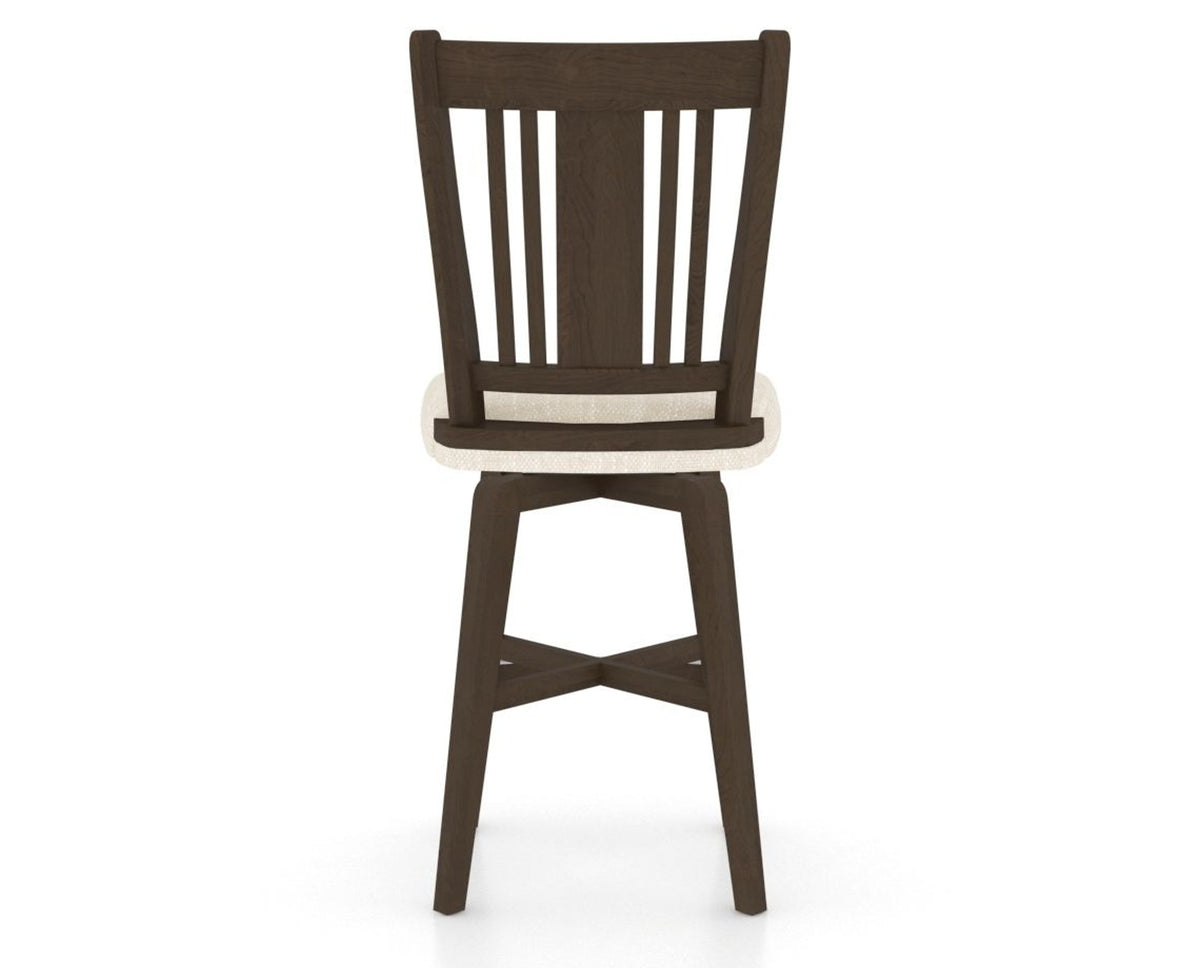 Canadel Swivel Counter Stool 7250 in FT InsideOut® and 29 Hazelnut Washed, back view