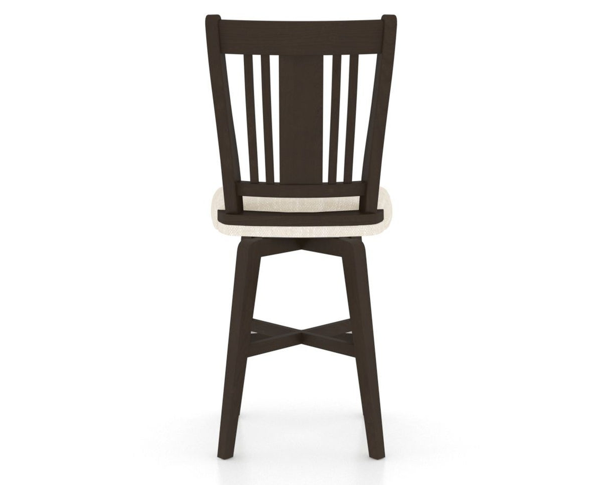 Canadel Swivel Counter Stool 7250 in FT InsideOut® and 59 Davy's Grey, back view