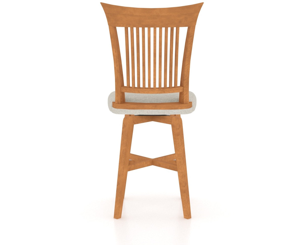 Canadel Core Counter Stool 7270 in Honey Washed and Fabric TB, back view