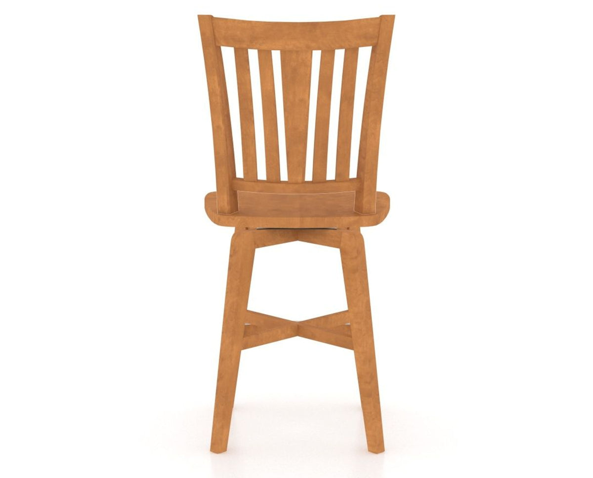 Canadel Swivel Counter Stool 7351 in Honey Washed, back view
