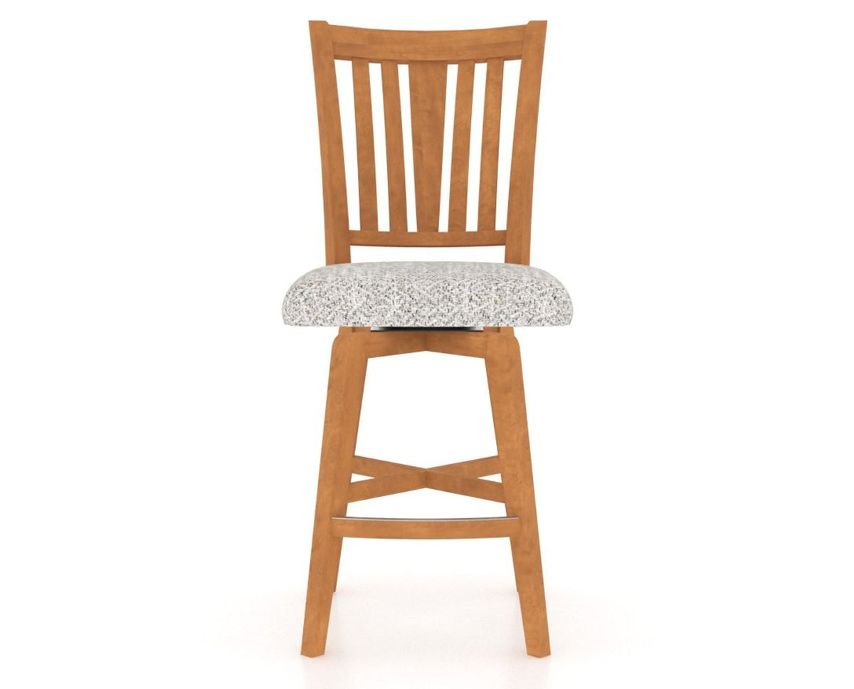 Canadel Swivel Counter Stool 7351 in FP Crypton® and 01 Honey Washed, front view
