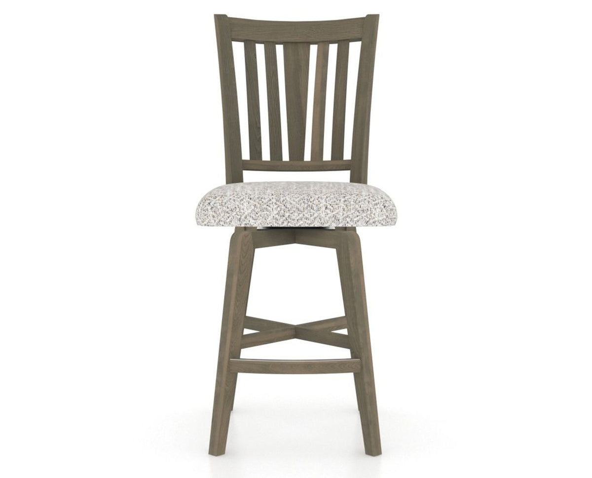 Canadel Swivel Counter Stool 7351 in FP Crypton® and 08 Shadow, front view