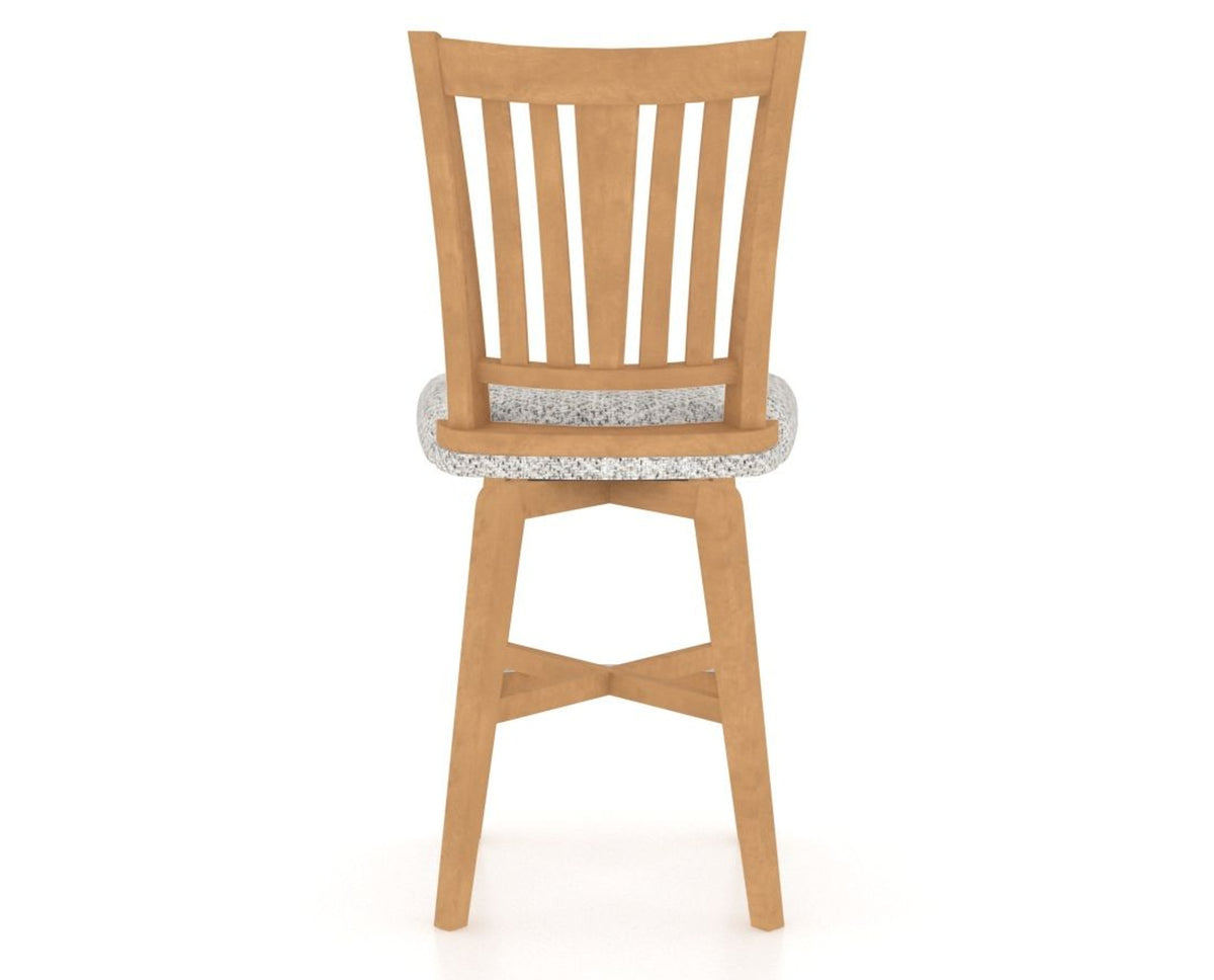Canadel Swivel Counter Stool 7351 in FP Crypton® and 20 Caramel Washed, back view