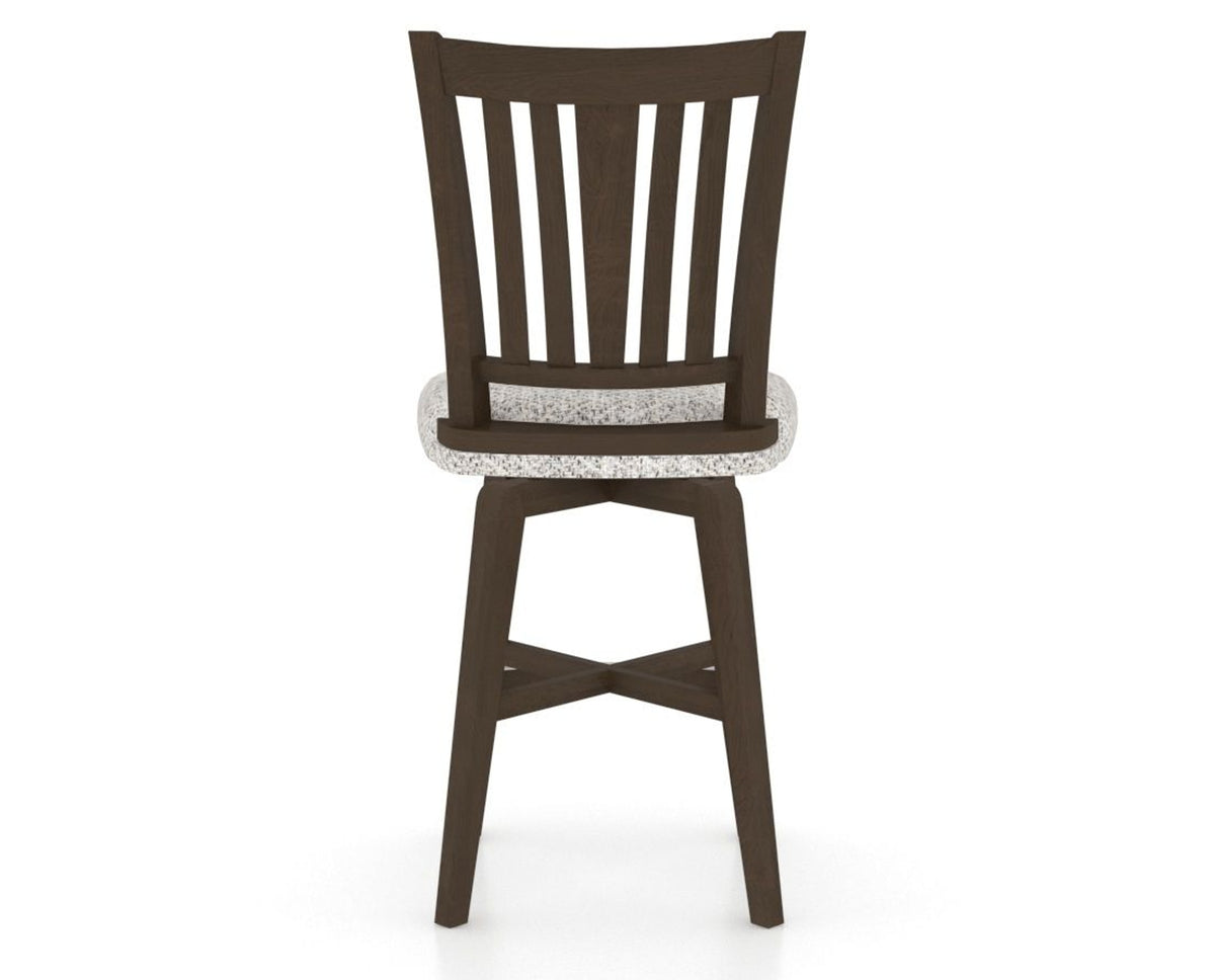 Canadel Swivel Counter Stool 7351 in FP Crypton® and 29 Hazelnut Washed, back view