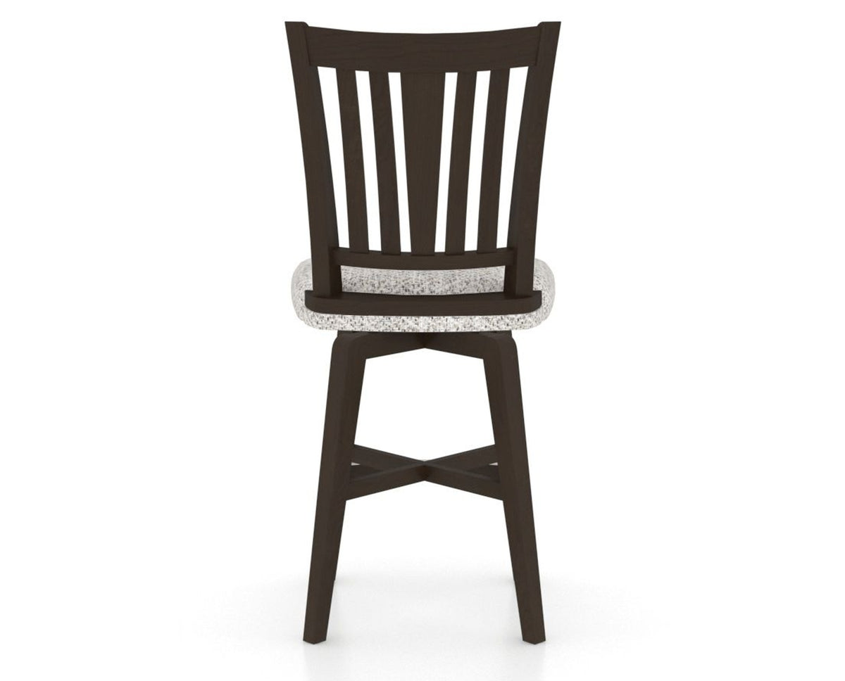 Canadel Swivel Counter Stool 7351 in FP Crypton® and 59 Davy's Grey, back view