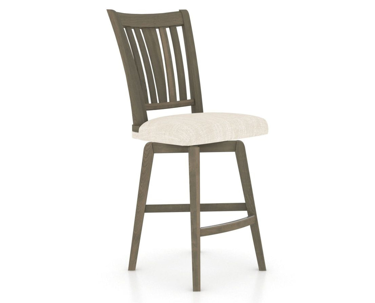 Canadel Swivel Counter Stool 7351 in FT InsideOut® and 08 Shadow, three-quarter view