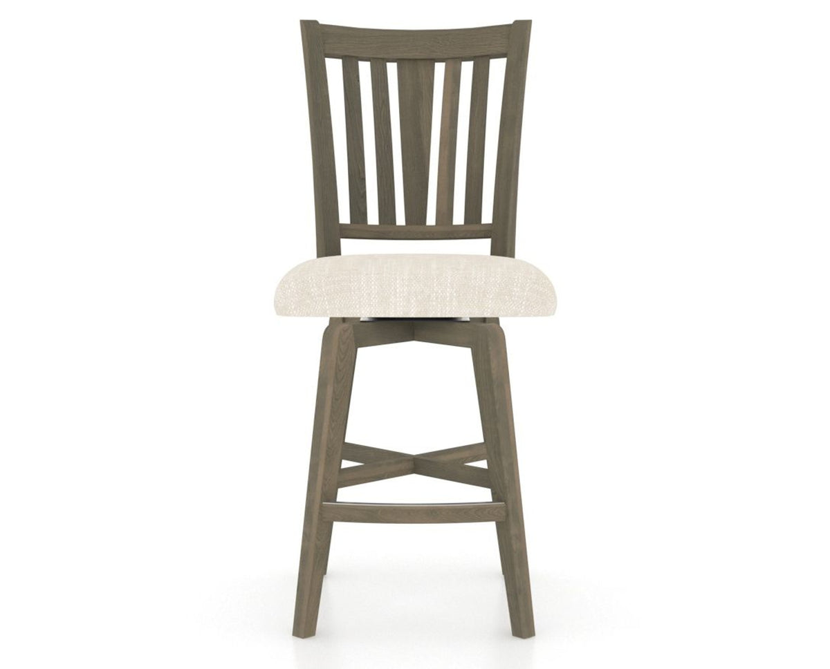 Canadel Swivel Counter Stool 7351 in FT InsideOut® and 08 Shadow, front view