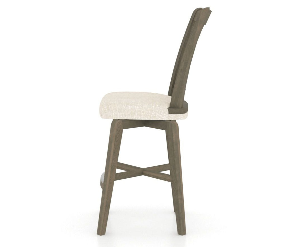 Canadel Swivel Counter Stool 7351 in FT InsideOut® and 08 Shadow, side view