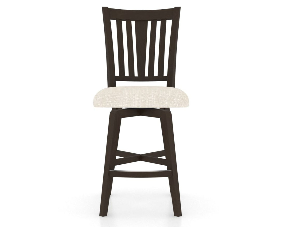 Canadel Swivel Counter Stool 7351 in FT InsideOut® and 59 Davy's Grey, front view