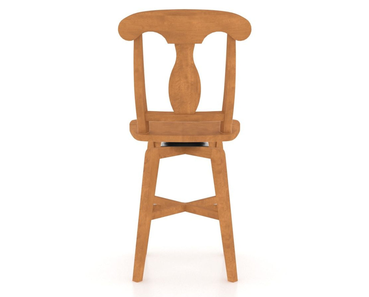 Canadel Swivel Counter Stool 7600 in Honey Washed, back view