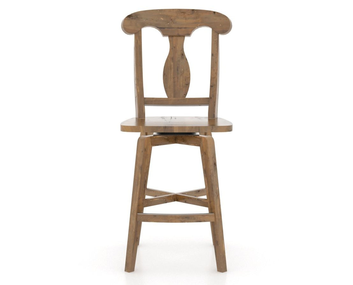 Canadel Champlain Swivel Counter Stool 7600 in Oak Washed, front view
