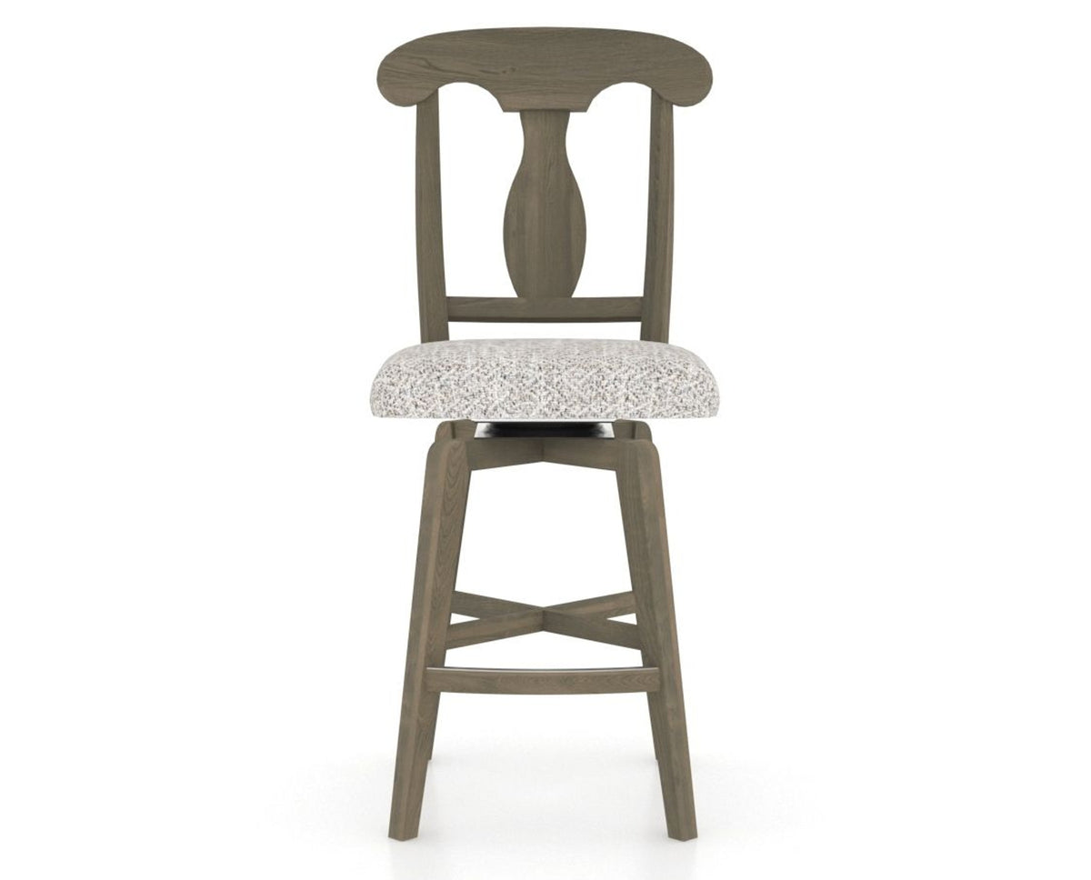 Canadel Swivel Counter Stool 7600 in FP Crypton® and 08 Shadow, front view
