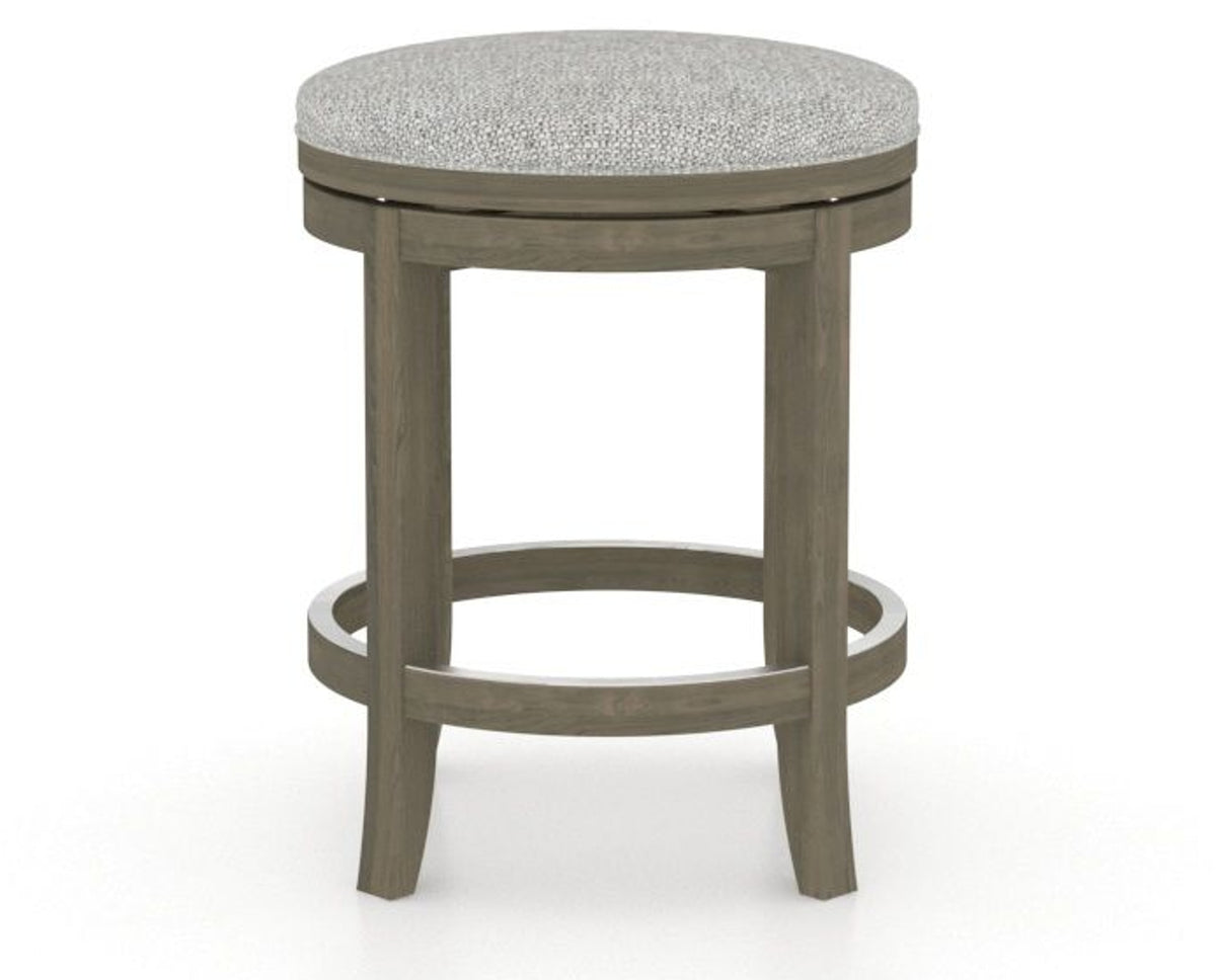 Canadel Stump Too Counter Stool in Shadow, 7C Fabric, back view