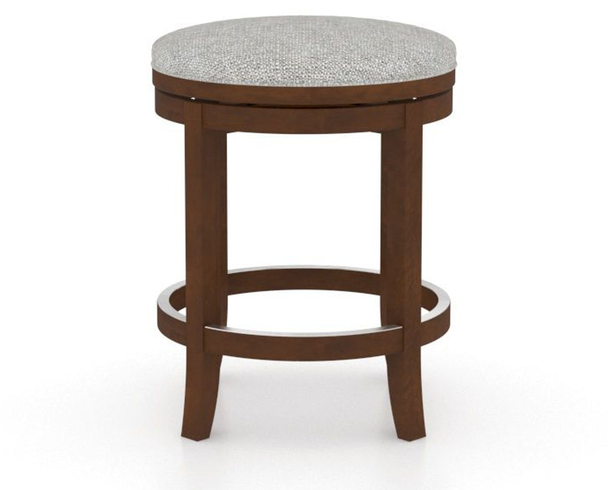 Canadel Stump Too Counter Stool in Cognac Washed, 7C Fabric, side view