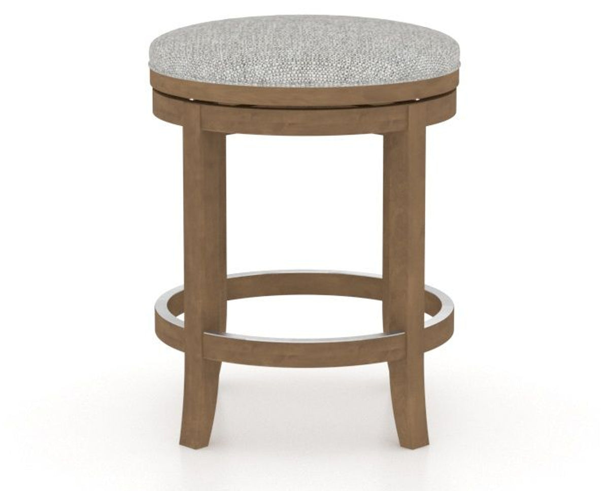 Canadel Stump Too Counter Stool in Pecan Washed, 7C Fabric, front view