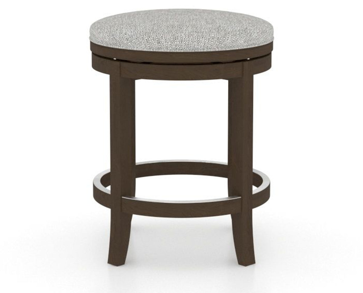 Canadel Stump Too Counter Stool in Hazelnut Washed, 7C Fabric, back view