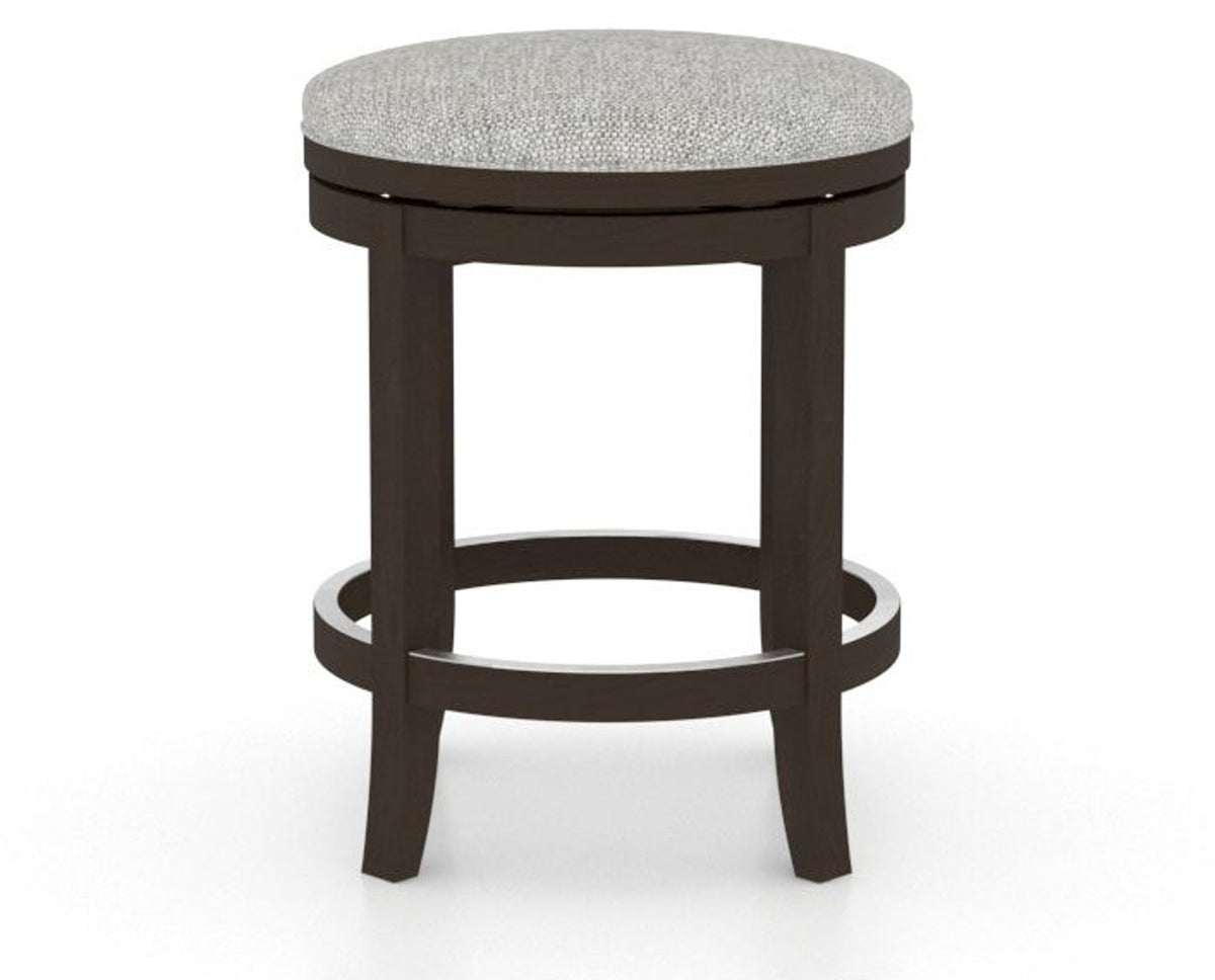 Canadel Stump Too Counter Stool in Davy's Grey, 7C Fabric, front view
