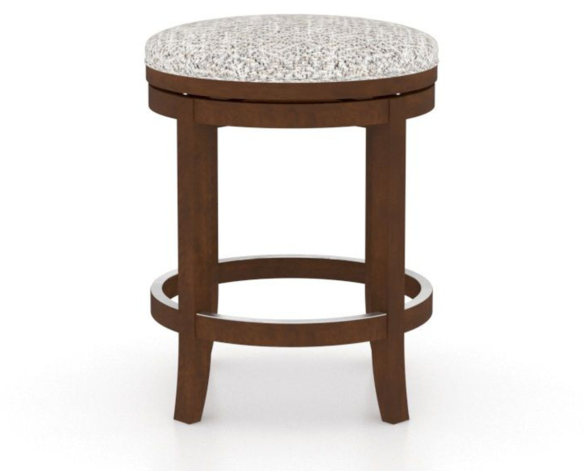 Canadel Stump Too Counter Stool in Cognac Washed, FP Crypton®, back view