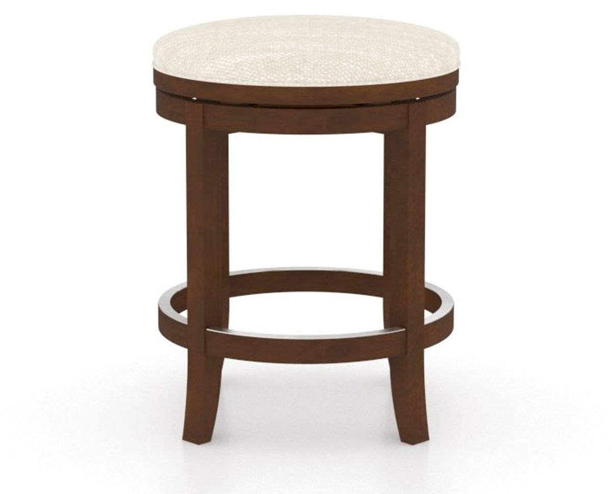 Canadel Stump Too Counter Stool in Cognac Washed, FT InsideOut®, side view