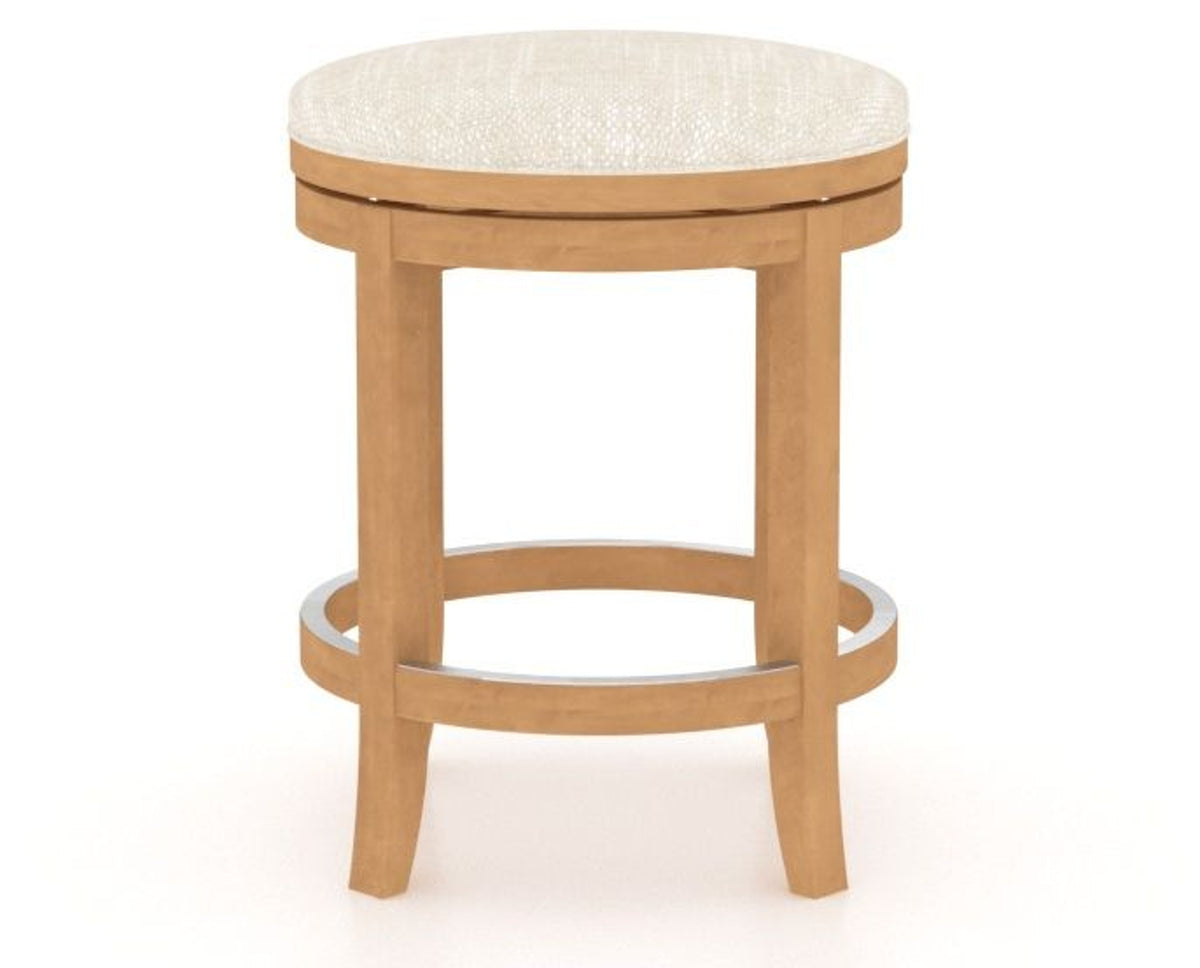 Canadel Stump Too Counter Stool in Caramel Washed, FT InsideOut®, front view