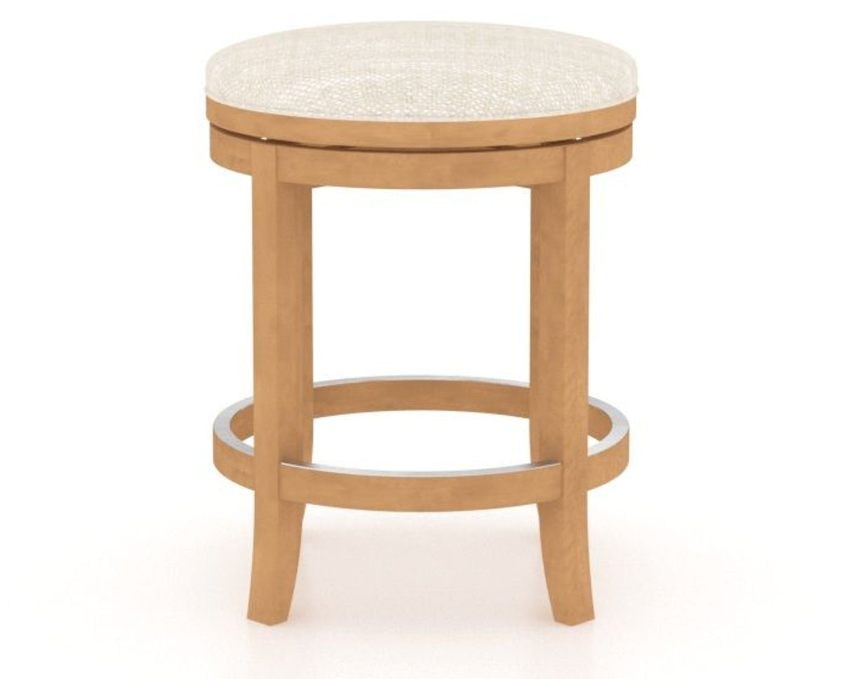 Canadel Stump Too Counter Stool in Caramel Washed, FT InsideOut®, side view