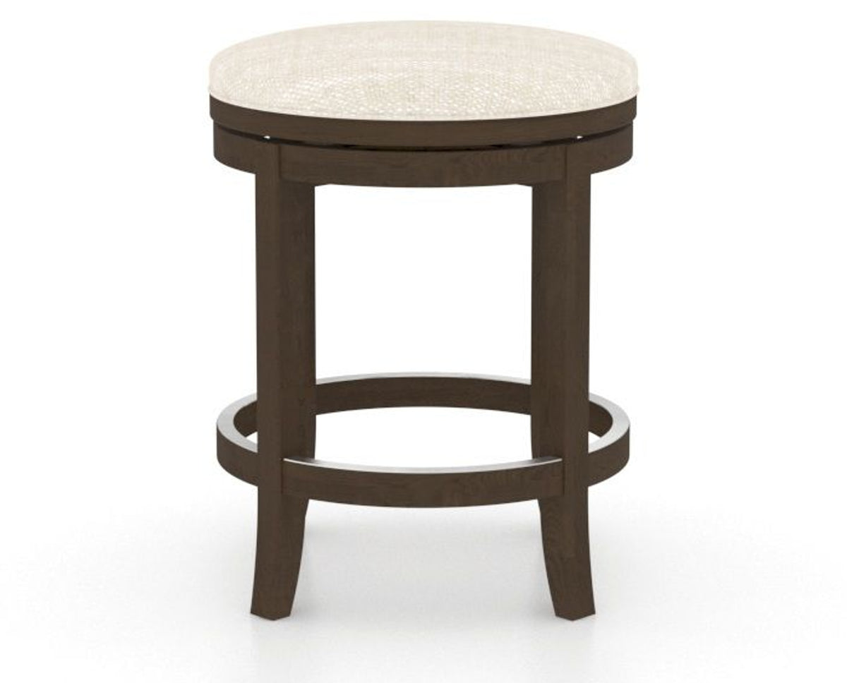 Canadel Stump Too Counter Stool in Hazelnut Washed, FT InsideOut®, side view