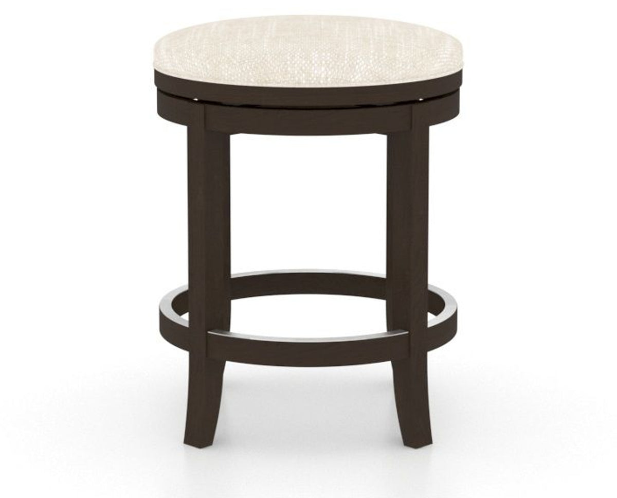 Canadel Stump Too Counter Stool in Davy's Grey, FT InsideOut®, front view