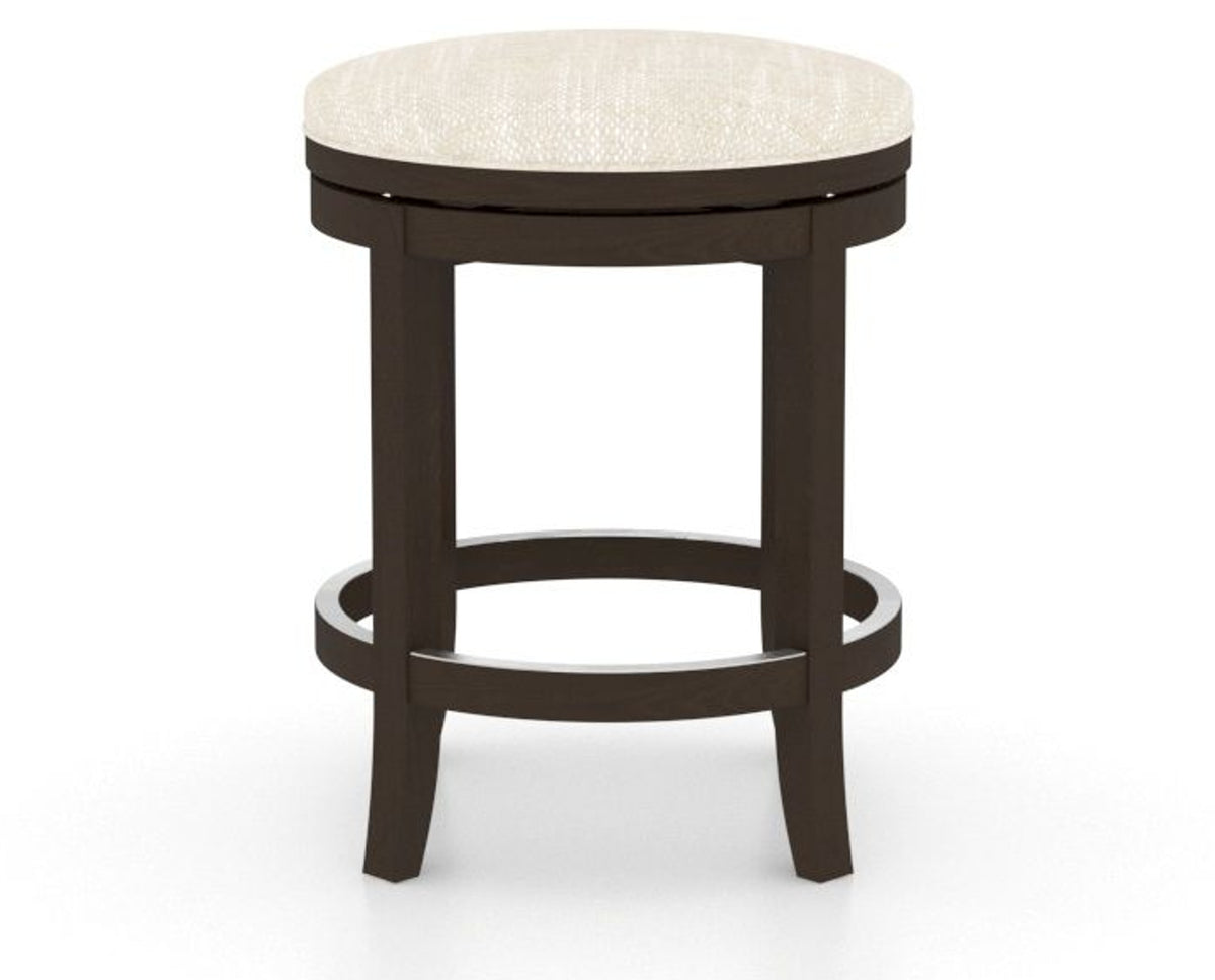 Canadel Stump Too Counter Stool in Davy's Grey, FT InsideOut®, back view