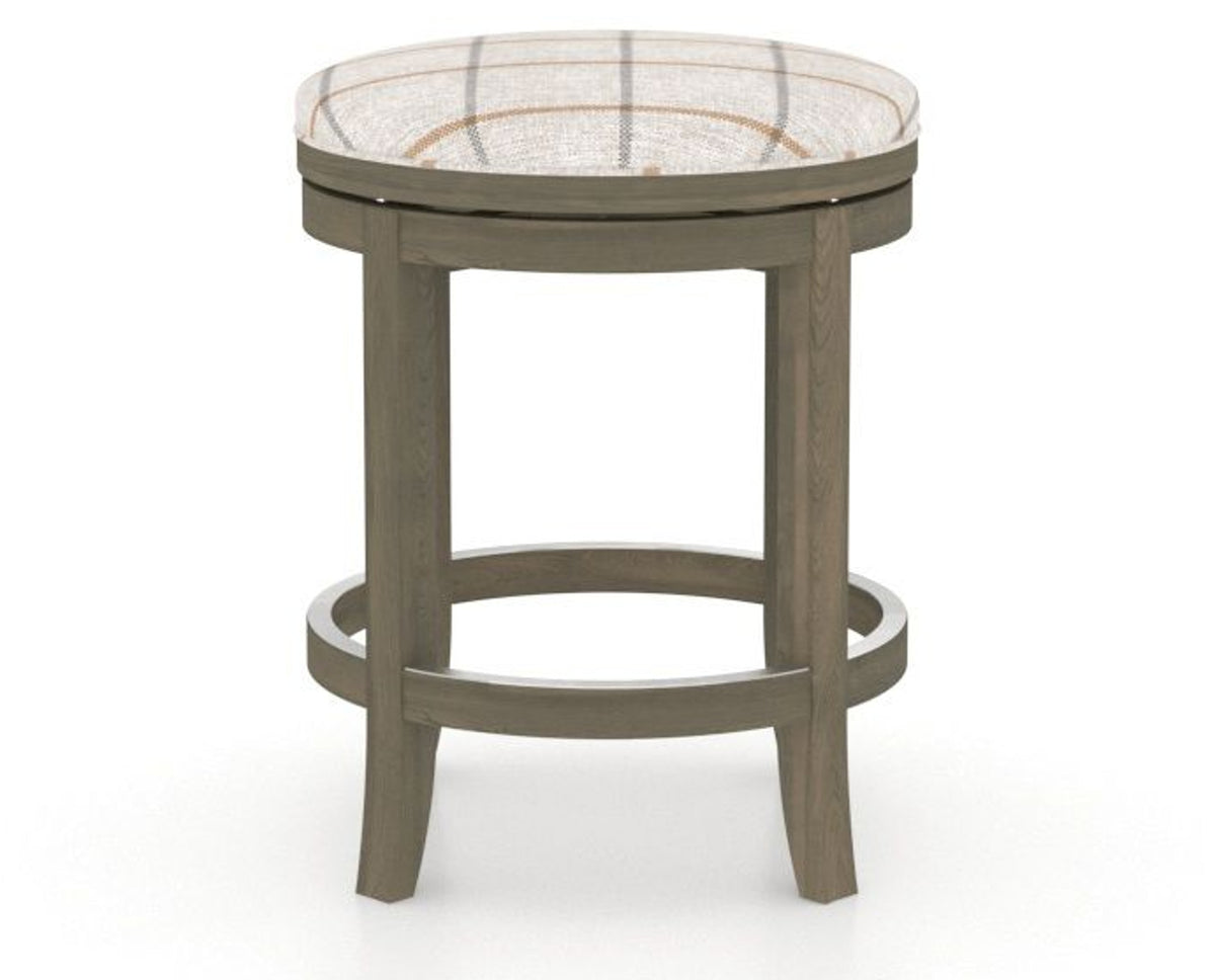 Canadel Stump Too Counter Stool in Shadow, OZ Fabric, front view