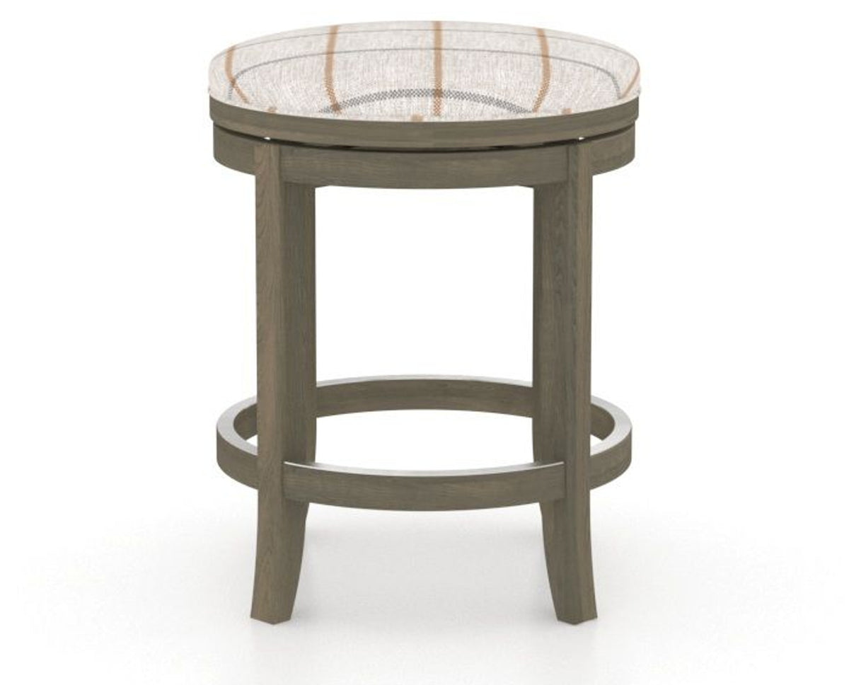 Canadel Stump Too Counter Stool in Shadow, OZ Fabric, side view
