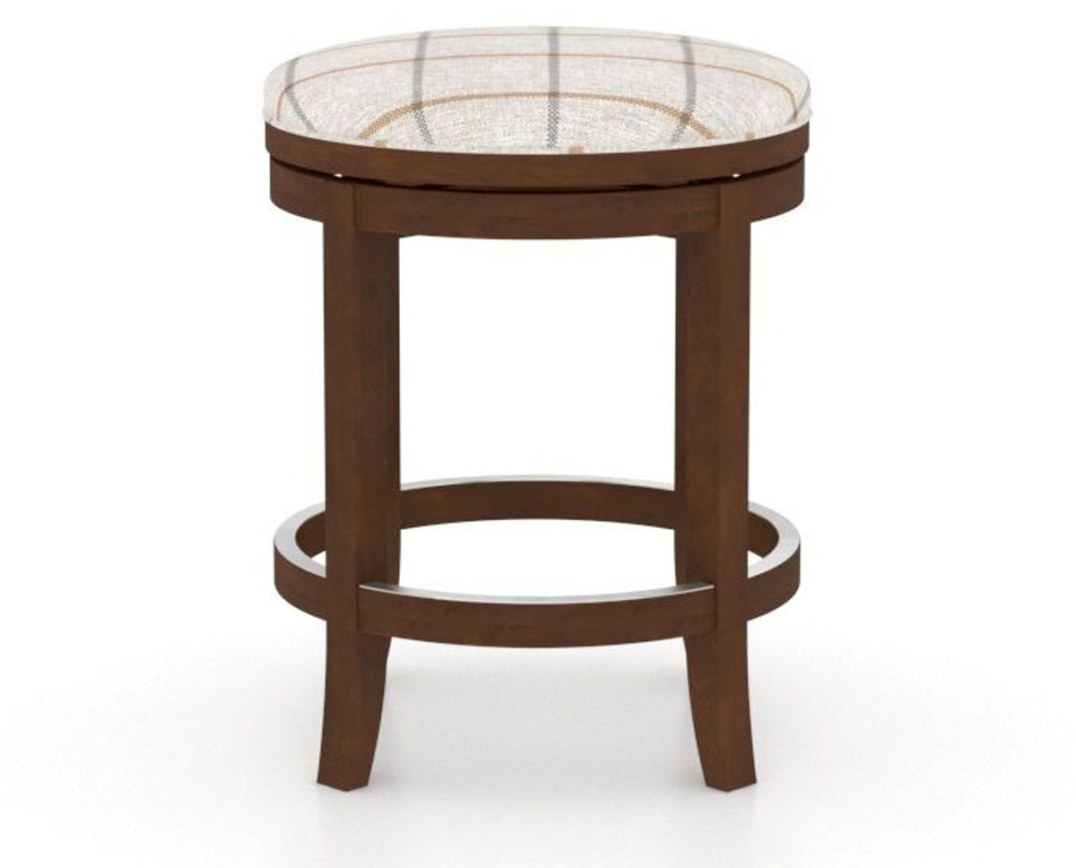 Canadel Stump Too Counter Stool in Cognac Washed, OZ Fabric, front view
