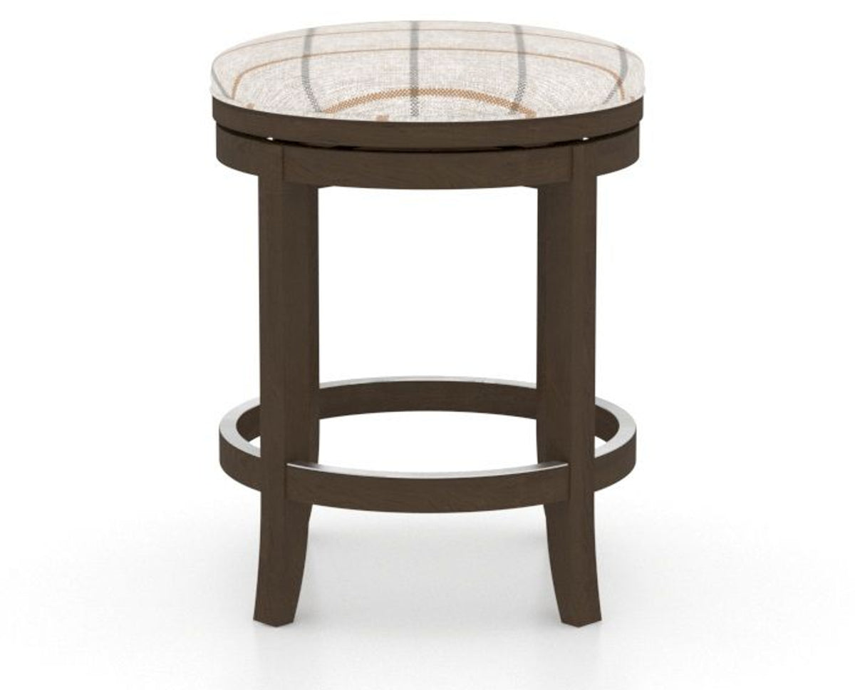 Canadel Stump Too Counter Stool in Hazelnut Washed, OZ Fabric, back view