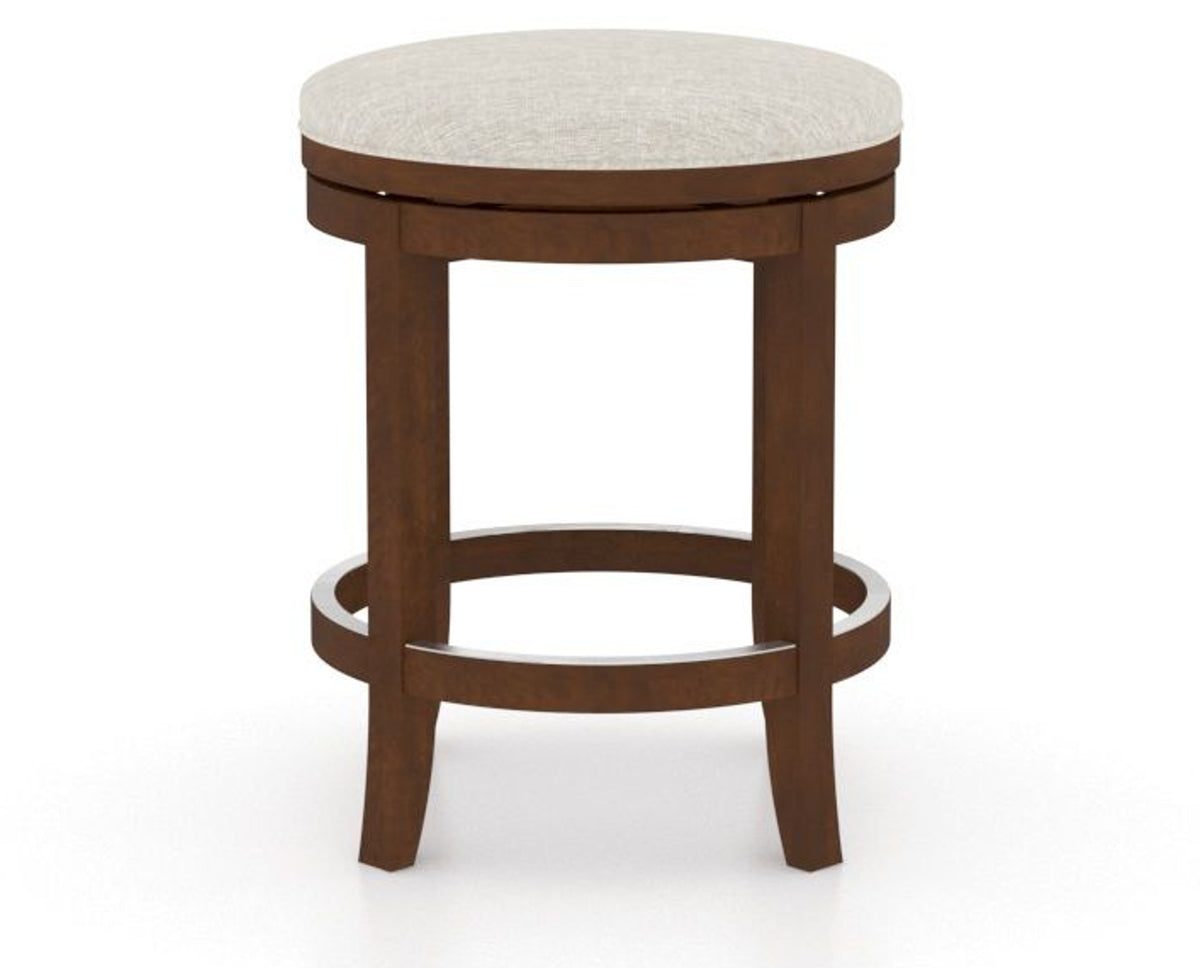 Canadel Stump Too Counter Stool in Cognac Washed, TB Fabric, back view