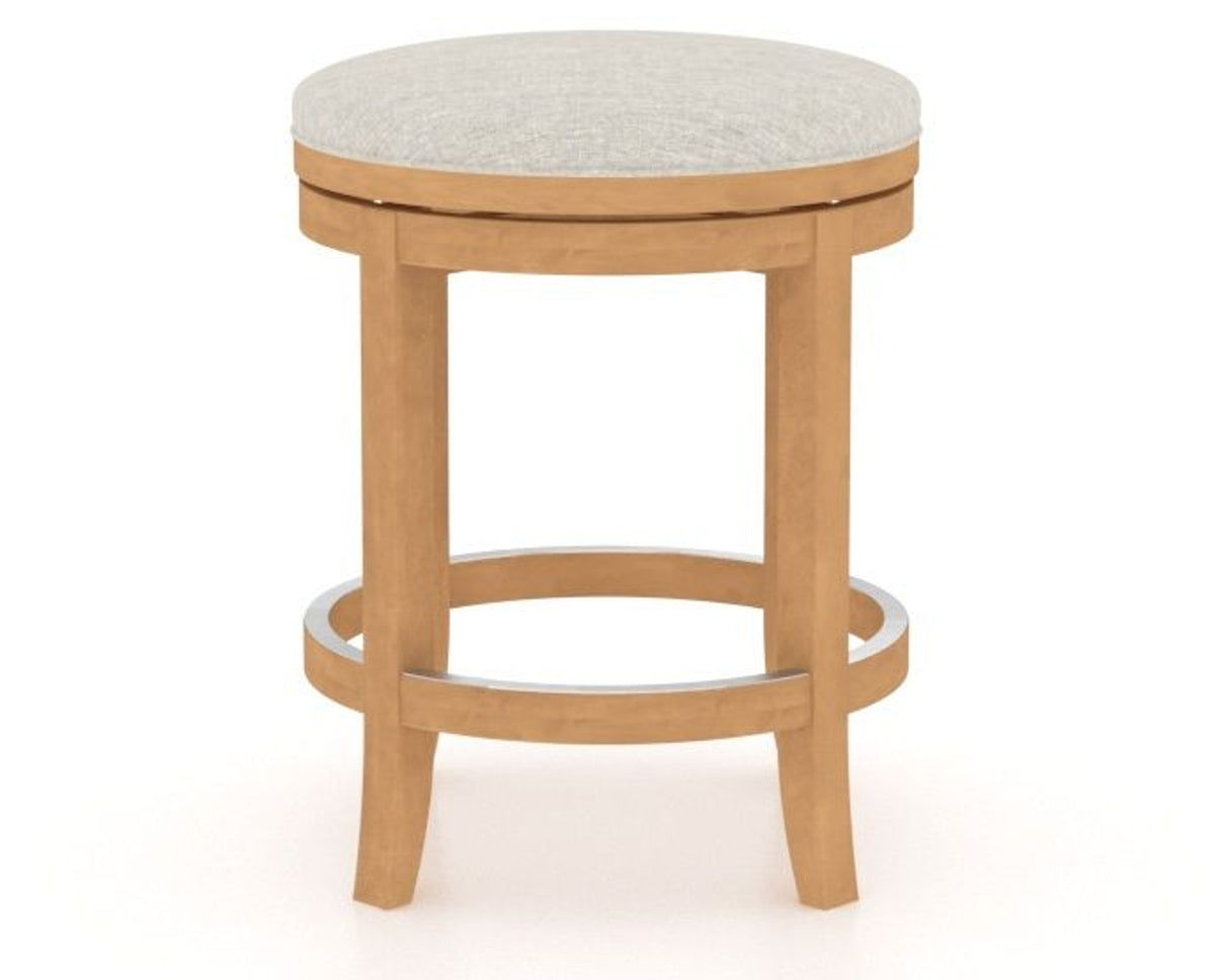 Canadel Stump Too Counter Stool in Caramel Washed, TB Fabric, front view